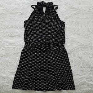 Black & White Polka Dot Halter Dress size 14